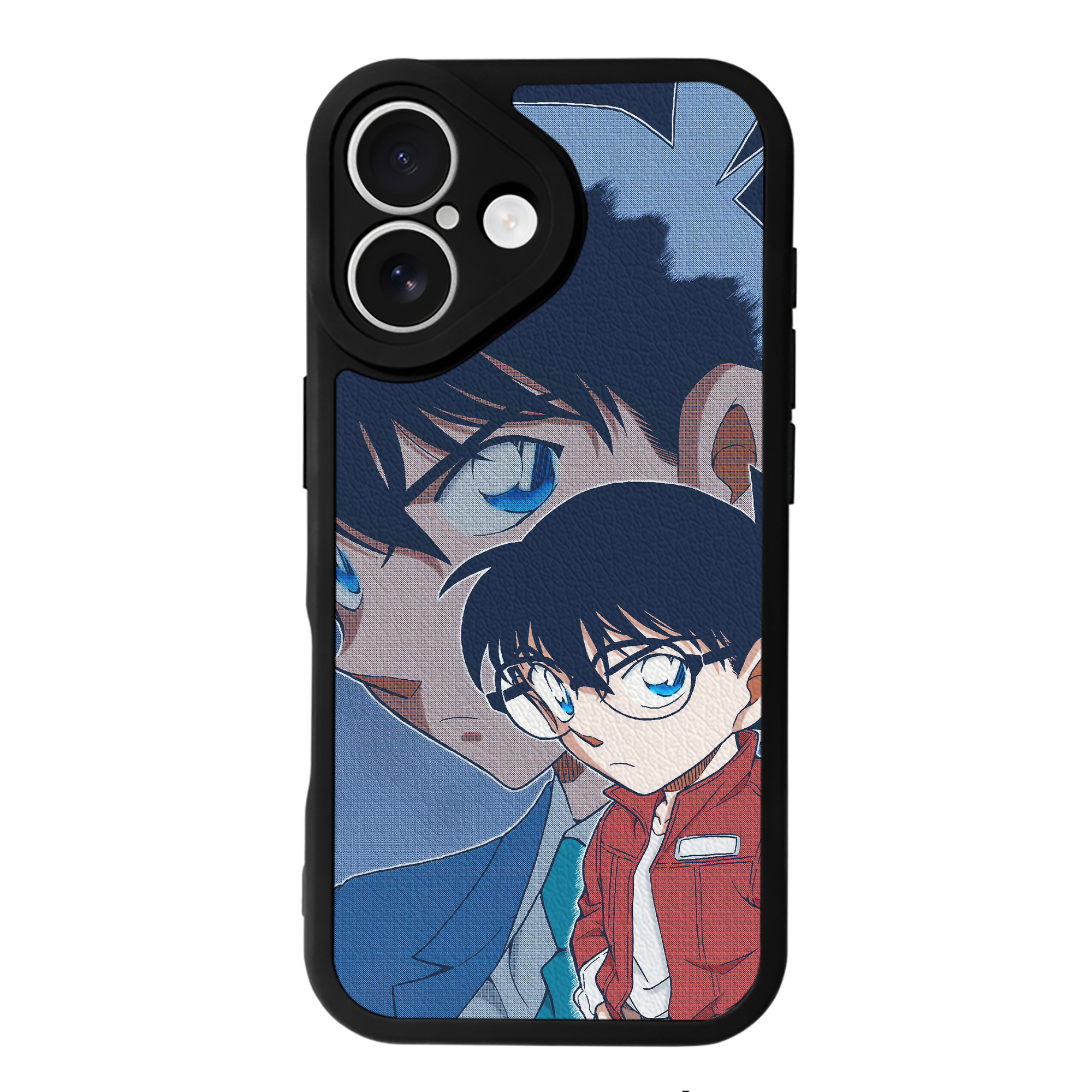 （画像用） 名探偵コナン Detective Conan 【iPhone 16シリーズ対応】シリコンスマホケース（レザー調） 材質：シリコン
